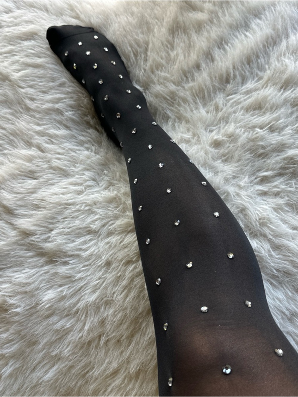 Burberry Black Mini crystal Tights with Crystal Studs hosery new without tag - Picture 12 of 12